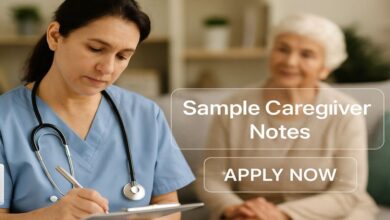 Sample Caregiver Notes