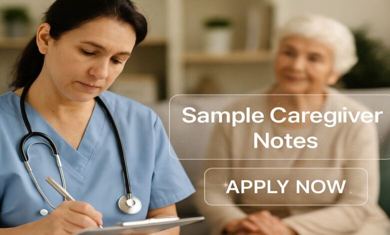 Sample Caregiver Notes
